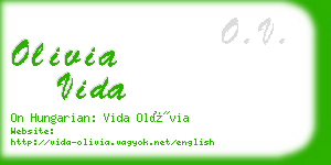 olivia vida business card